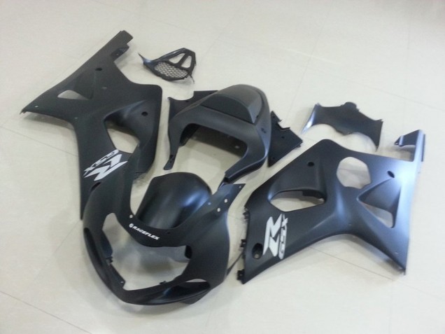 00-02 Matte Black with Silver GSXR Suzuki GSXR 1000 Motorcycle Fairings 00-02 Matte Black with Silver GSXR Suzuki GSXR 1000 Motorcycle Fairings