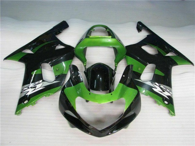 01-03 Green Black Suzuki GSXR 600/750 Motorcycle Fairings 01-03 Green Black Suzuki GSXR 600/750 Motorcycle Fairings