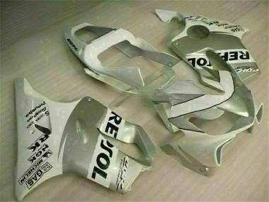 01-03 White Silver Honda CBR600 F4i Motorcycle Fairings