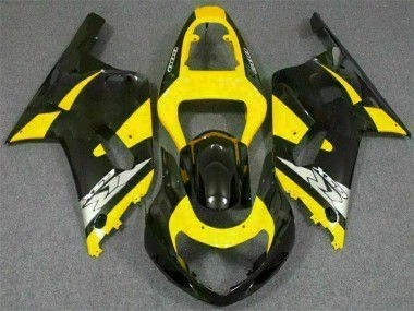 01-03 Yellow Black Suzuki GSXR 600/750 Motorcycle Fairings
