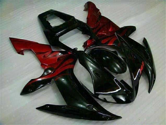 02-03 Black Red Yamaha YZF R1 Motorcycle Fairing 02-03 Black Red Yamaha YZF R1 Motorcycle Fairing