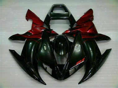 02-03 Black Red Yamaha YZF R1 Motorcycle Fairing