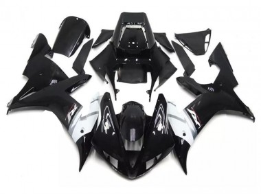 02-03 Black White Yamaha YZF R1 Motorcycle Fairing
