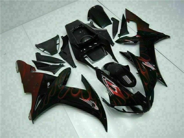 02-03 Black Yamaha YZF R1 Full Motorcycle Fairing Kits 02-03 Black Yamaha YZF R1 Full Motorcycle Fairing Kits