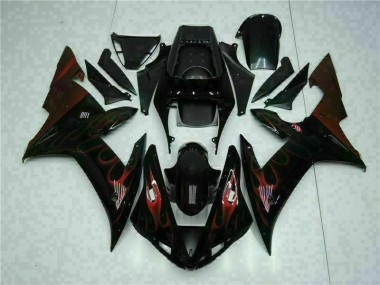 02-03 Black Yamaha YZF R1 Full Motorcycle Fairing Kits
