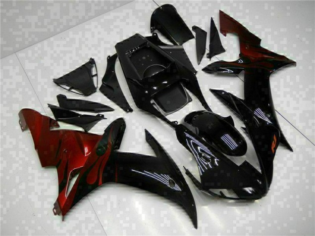 02-03 Black Yamaha YZF R1 Motorbike Fairings & Bodywork 02-03 Black Yamaha YZF R1 Motorbike Fairings & Bodywork