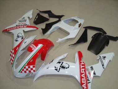 02-03 Red White Flag Yamaha YZF R1 Motorcycle Fairings