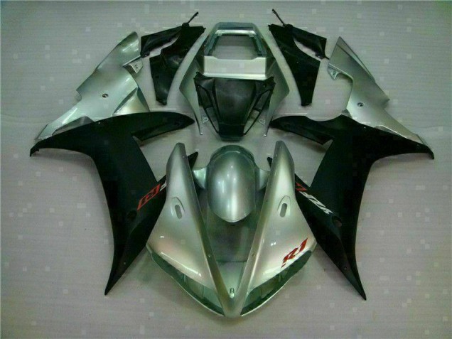 02-03 Silver Black Yamaha YZF R1 Motorcycle Fairing 02-03 Silver Black Yamaha YZF R1 Motorcycle Fairing