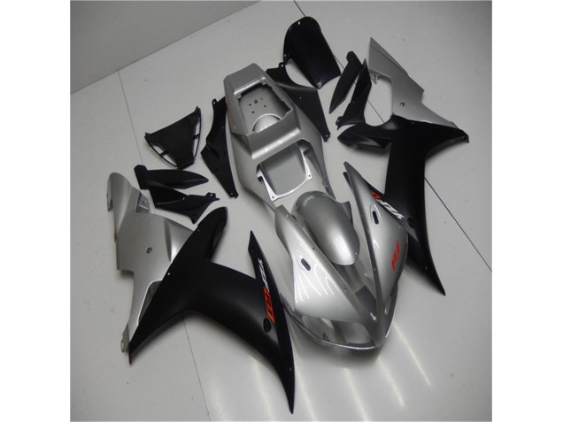 02-03 Silver Black Yamaha YZF R1 Motorcycle Fairings 02-03 Silver Black Yamaha YZF R1 Motorcycle Fairings