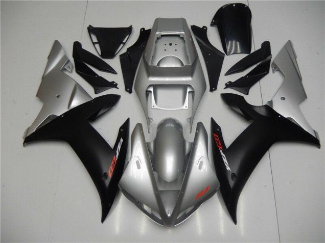 02-03 Silver Black Yamaha YZF R1 Motorcycle Fairings 02-03 Silver Black Yamaha YZF R1 Motorcycle Fairings