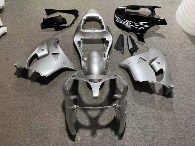 02-03 Silver Glossy Black Kawasaki ZX9R Motorcycle Fairings 02-03 Silver Glossy Black Kawasaki ZX9R Motorcycle Fairings