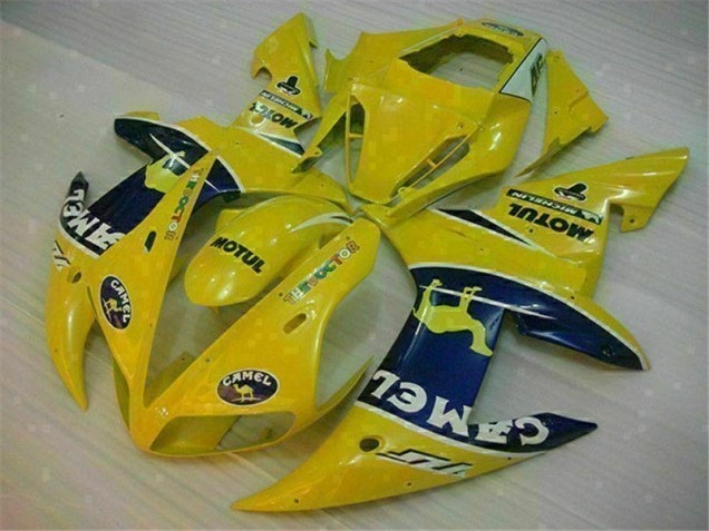 02-03 Yellow Yamaha YZF R1 Motorcycle Fairings 02-03 Yellow Yamaha YZF R1 Motorcycle Fairings