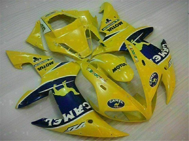 02-03 Yellow Yamaha YZF R1 Motorcycle Fairings 02-03 Yellow Yamaha YZF R1 Motorcycle Fairings