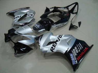 02-13 Silver Repsol Honda VFR800 Motorcycle Fairings