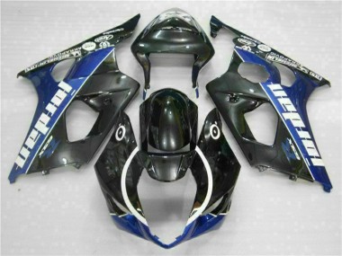 03-04 Black Blue Suzuki GSXR 1000 Motorcycle Fairings