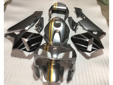 03-04 Silver Gold Black Honda CBR600RR Motorcycle Fairings
