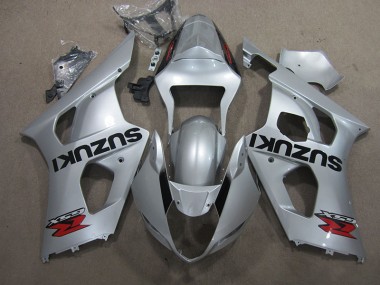 03-04 Silver Suzuki GSXR 1000 Full Motorcycle Fairing Kits