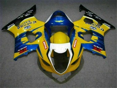 03-04 Yellow Blue Suzuki GSXR 1000 Motorcycle Fairings