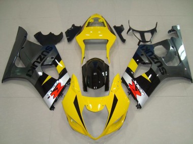 03-04 Yellow Grey Suzuki GSXR 1000 Motorcycle Fairings