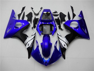 03-05 Blue White Black Yamaha YZF R6 Motorcycle Fairings