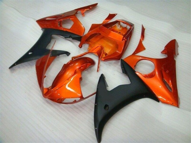 03-05 Orange Black Yamaha YZF R6 Motorcycle Fairings