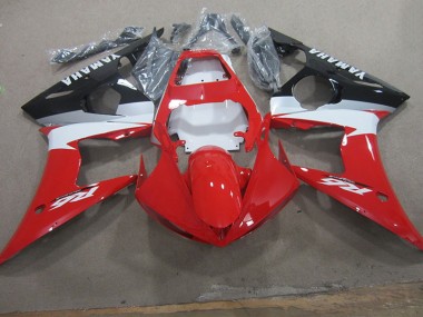 03-05 Red White Decal Yamaha YZF R6 Motorcycle Fairings