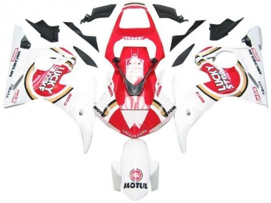 03-05 White Red Lucky Strike Yamaha YZF R6 Motorcycle Fairings