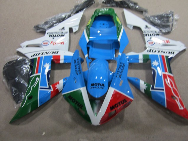 04-05 Blue Red Green Motul Honda CBR1000RR Motorcycle Fairing 04-05 Blue Red Green Motul Honda CBR1000RR Motorcycle Fairing