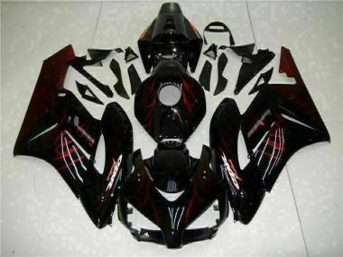 04-05 Red Flame Black Honda CBR1000RR Motorcycle Fairings