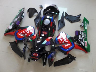 05-06 Black Red Pata Honda CBR600RR Motorcycle Fairings