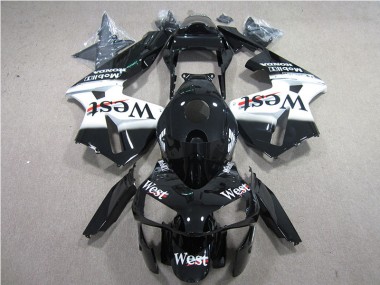 05-06 Black White West Honda CBR600RR Motorcycle Fairings