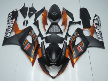 05-06 Brown and Matte Black Suzuki GSXR 1000 Motorcycle Fairings