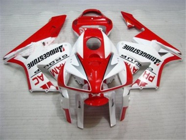 05-06 Red White Honda CBR600RR Motorcycle Fairing Kits