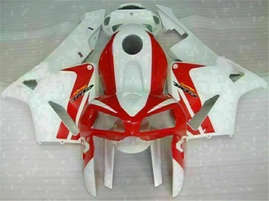 05-06 Red White Honda CBR600RR Motorcycle Fairings