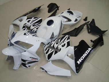 05-06 White Black Honda CBR600RR Motorcycle Fairing