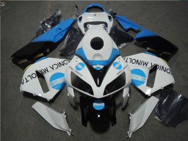 05-06 White Blue Konica Minolta Honda CBR600RR Motorcycle Fairing