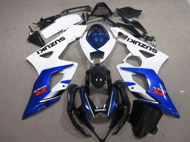 05-06 White Blue Suzuki GSXR 1000 Motorcycle Fairing