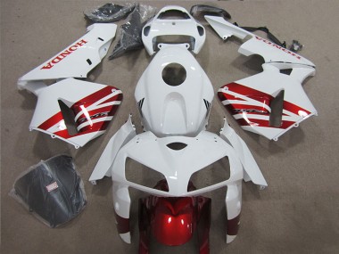 05-06 White Red Honda CBR600RR Motorcycle Fairings