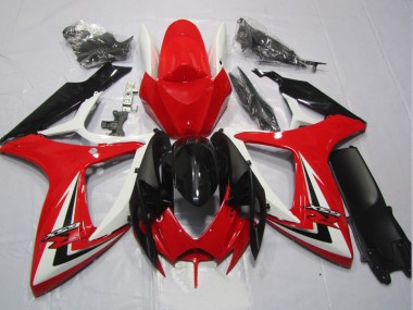 06-07 Black Red Suzuki GSXR 600 Motorcycle Fairing