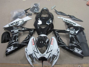 06-07 Black White Corona Extra Motul Suzuki GSXR 600 Motorcycle Fairings