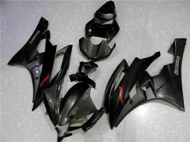 06-07 Grey Black Yamaha YZF R6 Motorcycle Fairing