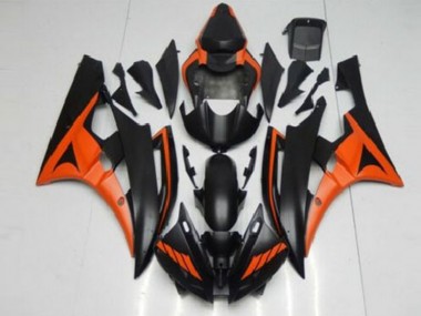 06-07 Orange Black Yamaha YZF R6 Motorcycle Fairing