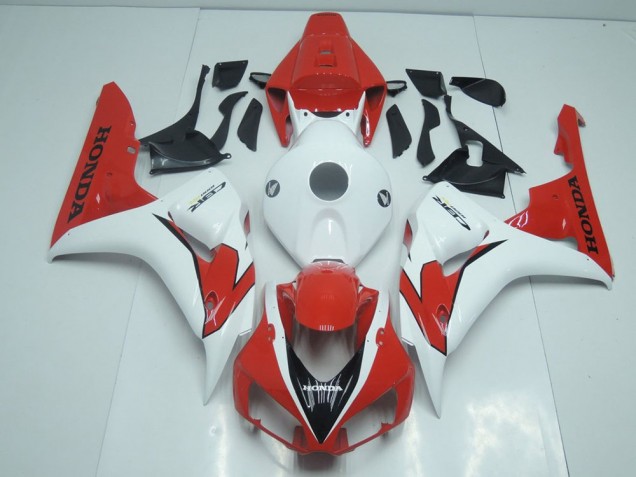 06-07 Orange Red and White Honda CBR1000RR Motorcycle Fairings 06-07 Orange Red and White Honda CBR1000RR Motorcycle Fairings