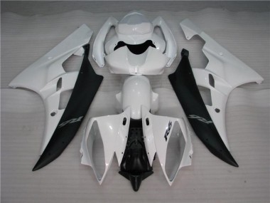 06-07 White Black Yamaha YZF R6 Motorcycle Fairing