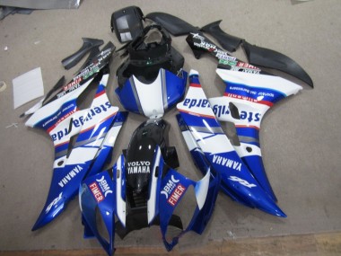 06-07 White Blue Sterilgarda Volvo Yamaha YZF R6 Motorcycle Fairings