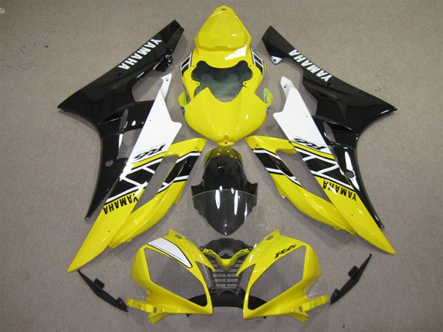 06-07 Yellow Black Decal Yamaha YZF R6 Motorcycle Fairings 06-07 Yellow Black Decal Yamaha YZF R6 Motorcycle Fairings