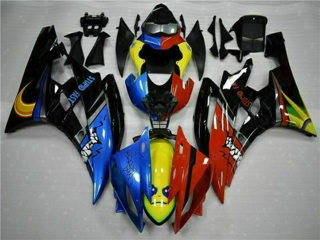 06-07 Yellow Blue Red Yamaha YZF R6 Motorcycle Fairings