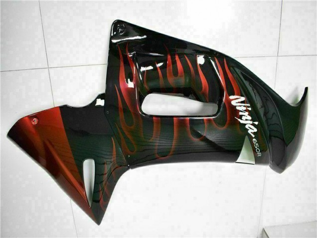 06-08 Red Flame Kawasaki EX650 Motorcycle Fairings