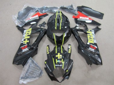 07-08 Black Yellow Rizla Suzuki GSXR 1000 Motorcycle Fairings