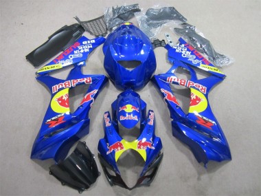 07-08 Blue Red Bull Suzuki GSXR 1000 Motorcycle Fairings